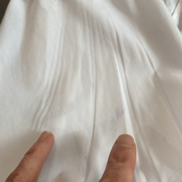 White Long Sleeve Blouse with Black Trim Size Small, Classic Chic Style - Picture 13 of 13